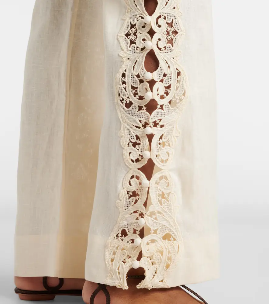 Zimmermann Awaken embroidered linen flared pants | Thumbnail 5 Zimmermann Awaken embroidered linen flared pants | Thumbnail 5