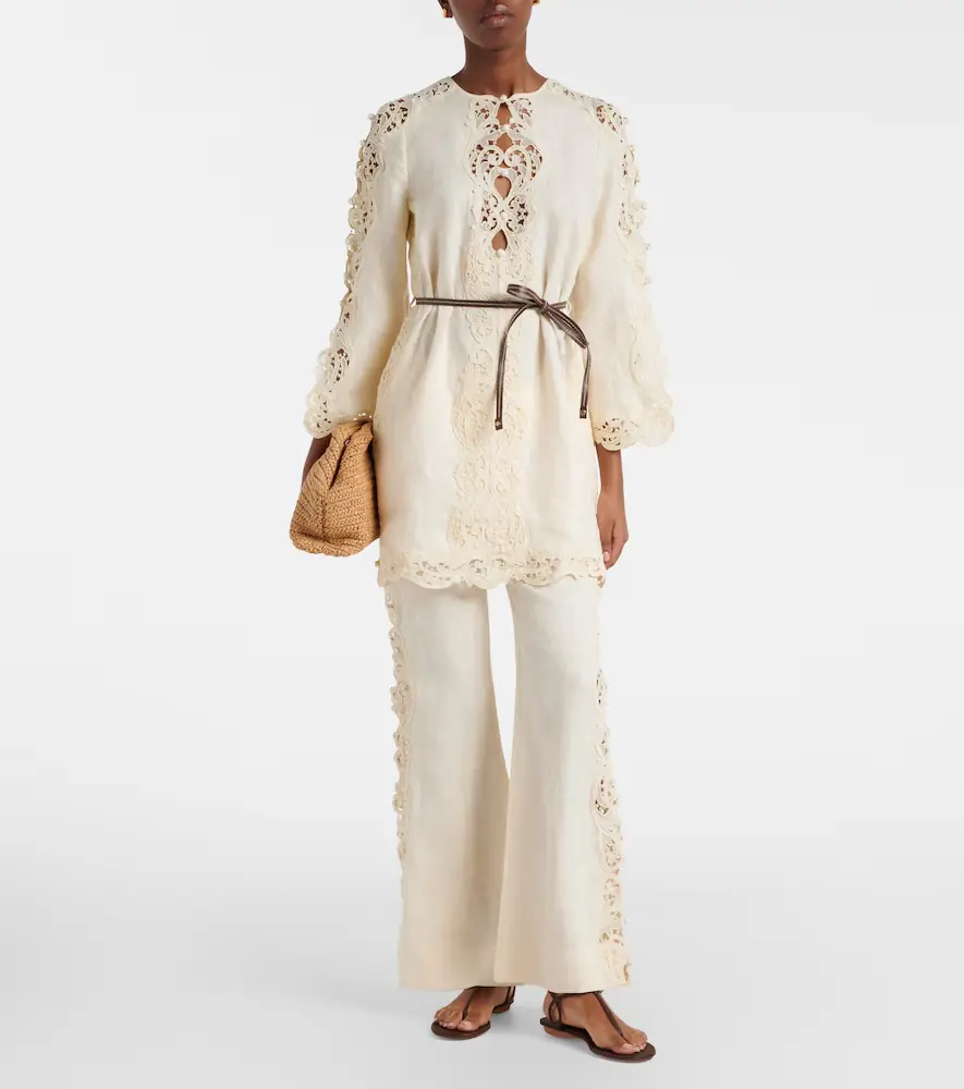 Zimmermann Awaken embroidered linen flared pants | Thumbnail 6 Zimmermann Awaken embroidered linen flared pants | Thumbnail 6