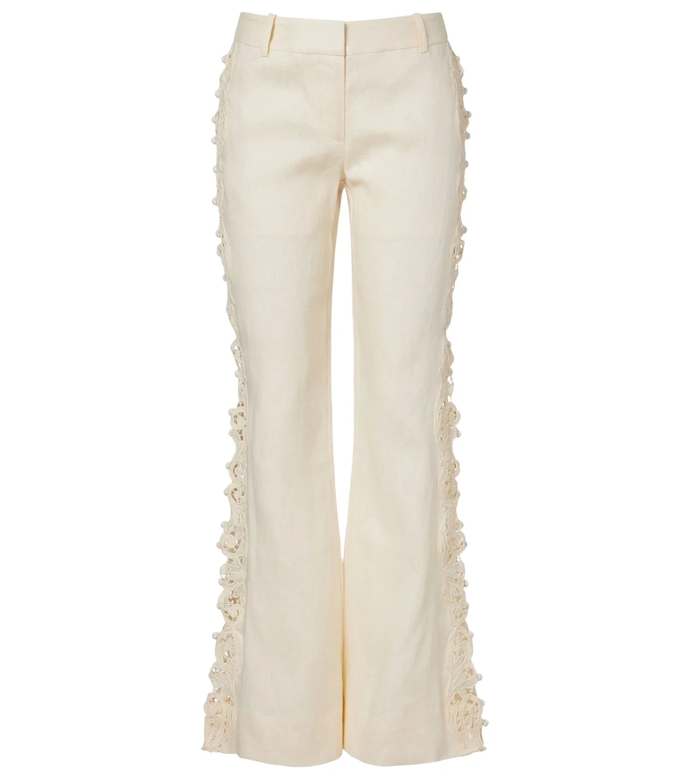 Awaken embroidered linen flared pants