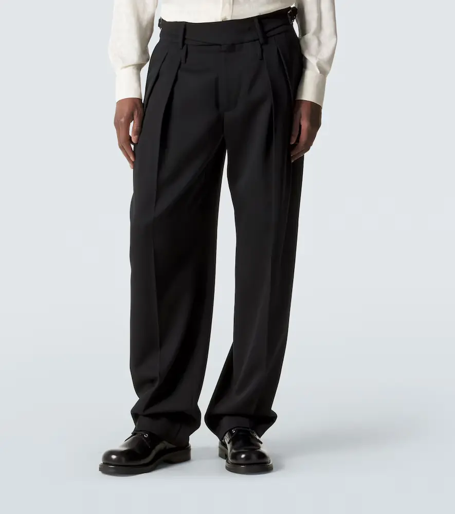 Dolce & Gabbana Virgin wool gabardine wide-leg pants | Thumbnail 2