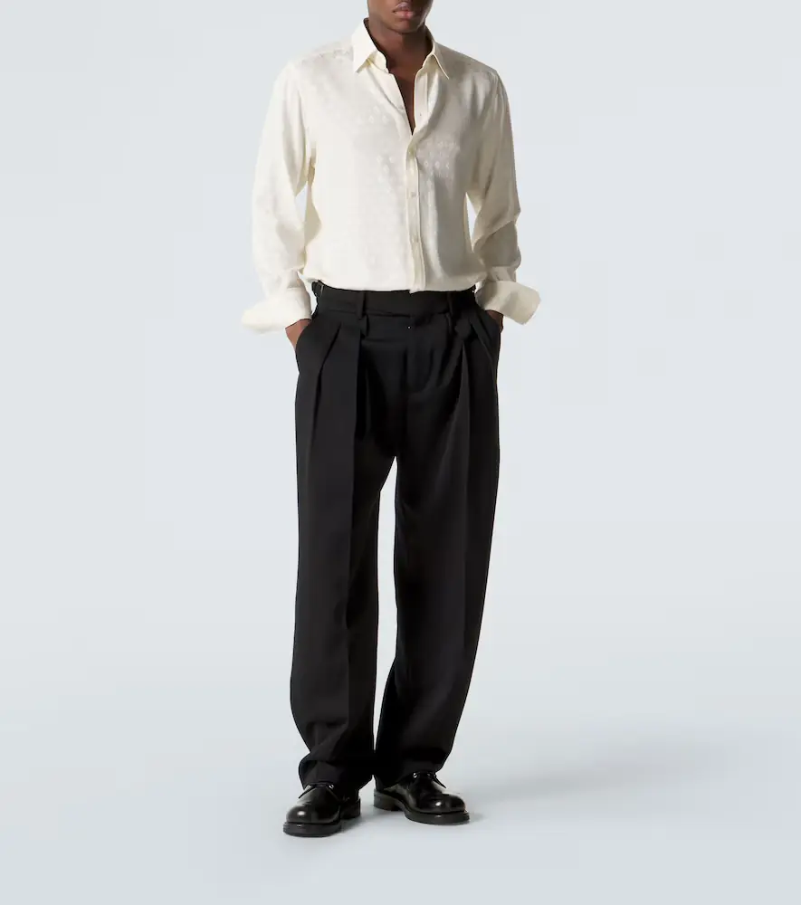 Dolce & Gabbana Virgin wool gabardine wide-leg pants | Thumbnail 5