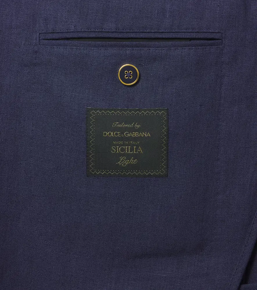 Dolce & Gabbana Logo single-breasted linen blazer | Thumbnail 2 Dolce & Gabbana Logo single-breasted linen blazer | Thumbnail 2