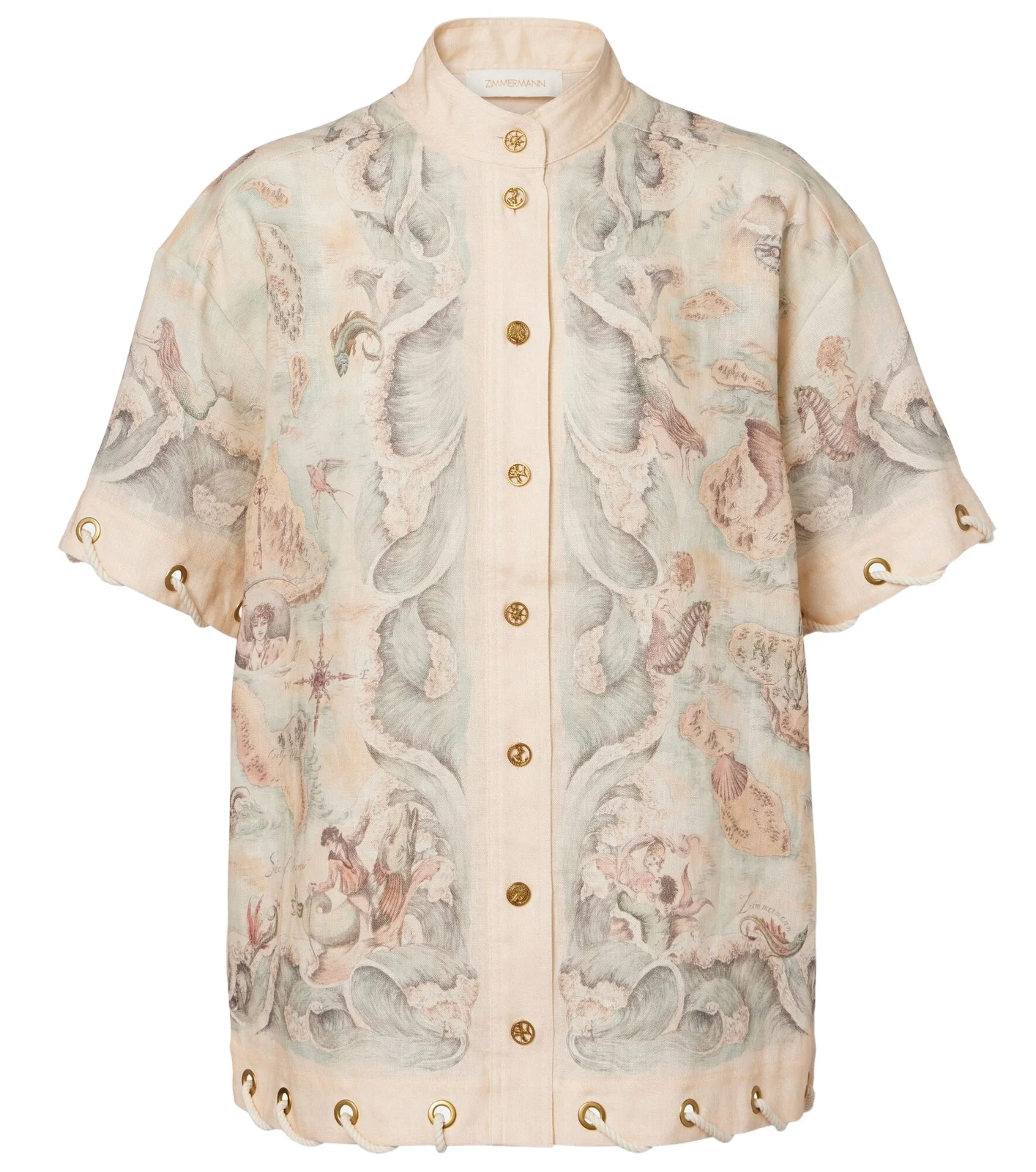 Printed linen shirt Printed linen shirt