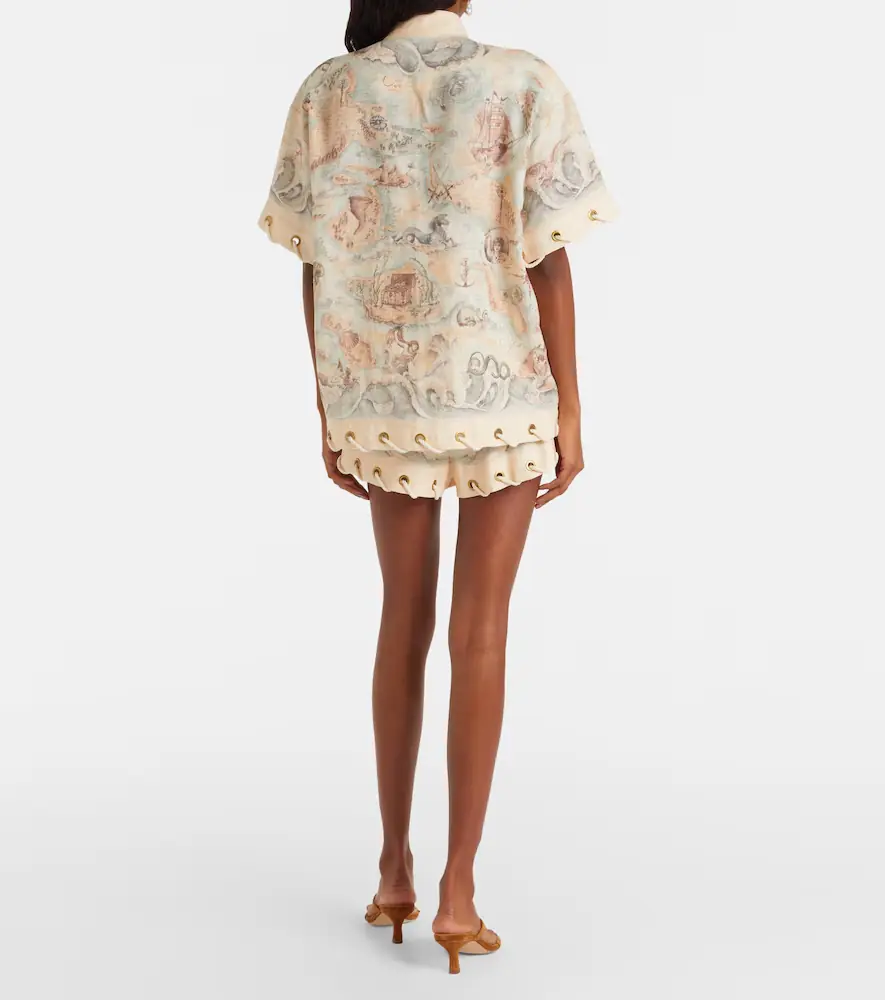 Zimmermann Printed linen shorts | Thumbnail 3 Zimmermann Printed linen shorts | Thumbnail 3
