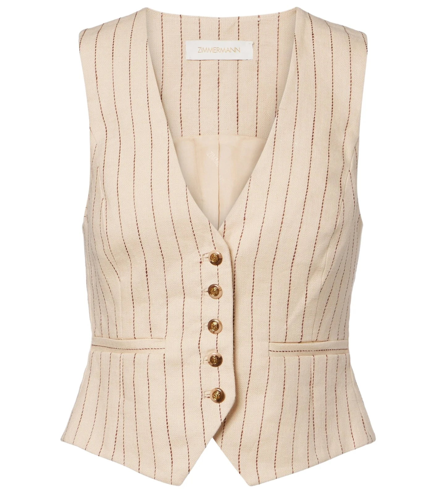 Zimmermann Striped linen vest