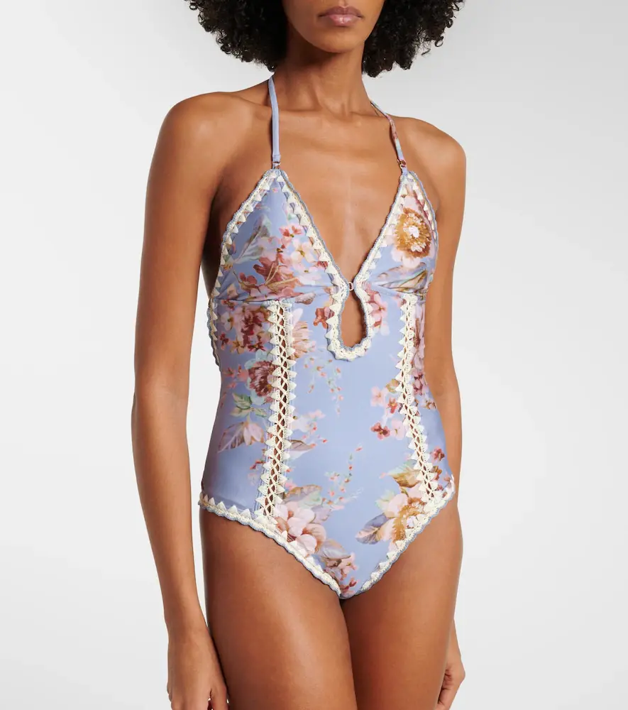 Zimmermann Awaken floral crochet-trimmed swimsuit | Thumbnail 5 Zimmermann Awaken floral crochet-trimmed swimsuit | Thumbnail 5