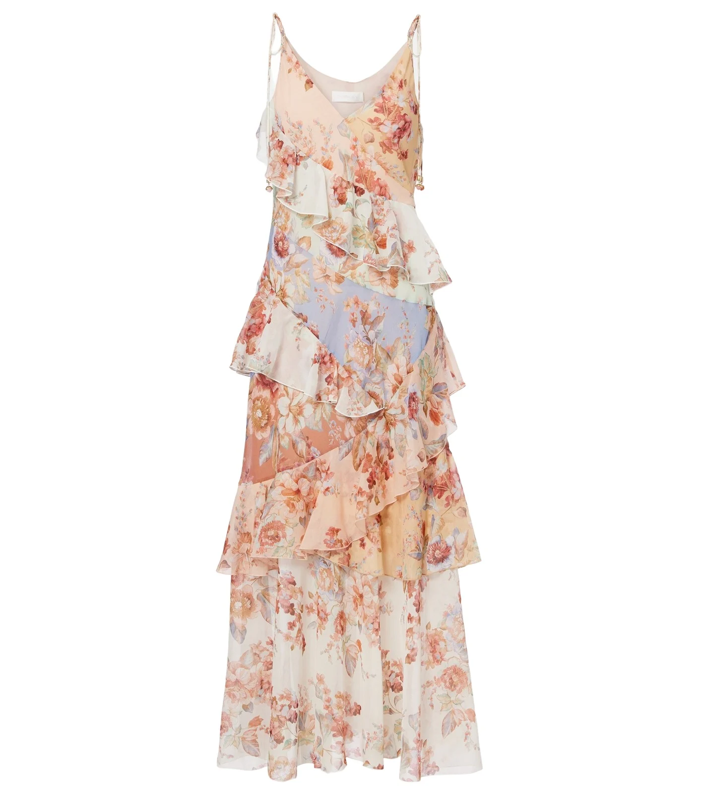Awaken floral cotton and silk maxi dress Awaken floral cotton and silk maxi dress