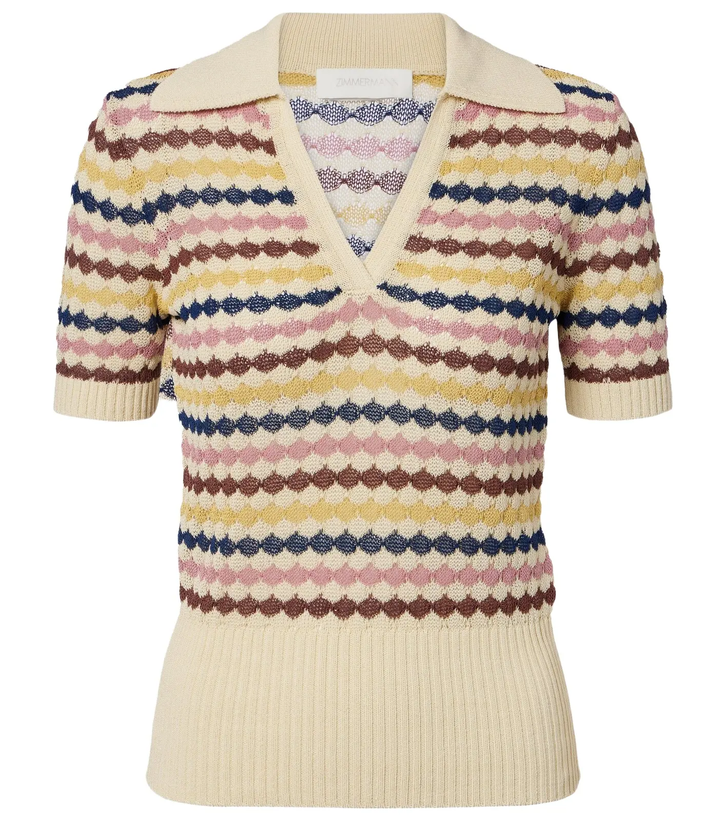 Awaken cotton-blend polo sweater
