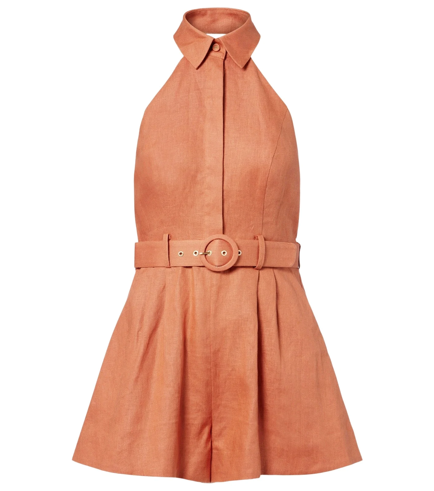 Awaken belted linen romper