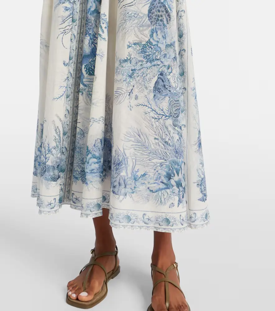 Zimmermann Wanderlust cotton midi skirt | Thumbnail 2