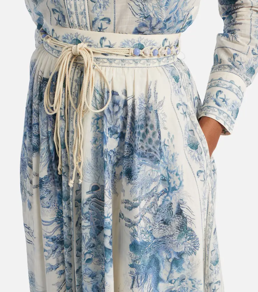 Zimmermann Wanderlust cotton midi skirt | Thumbnail 4