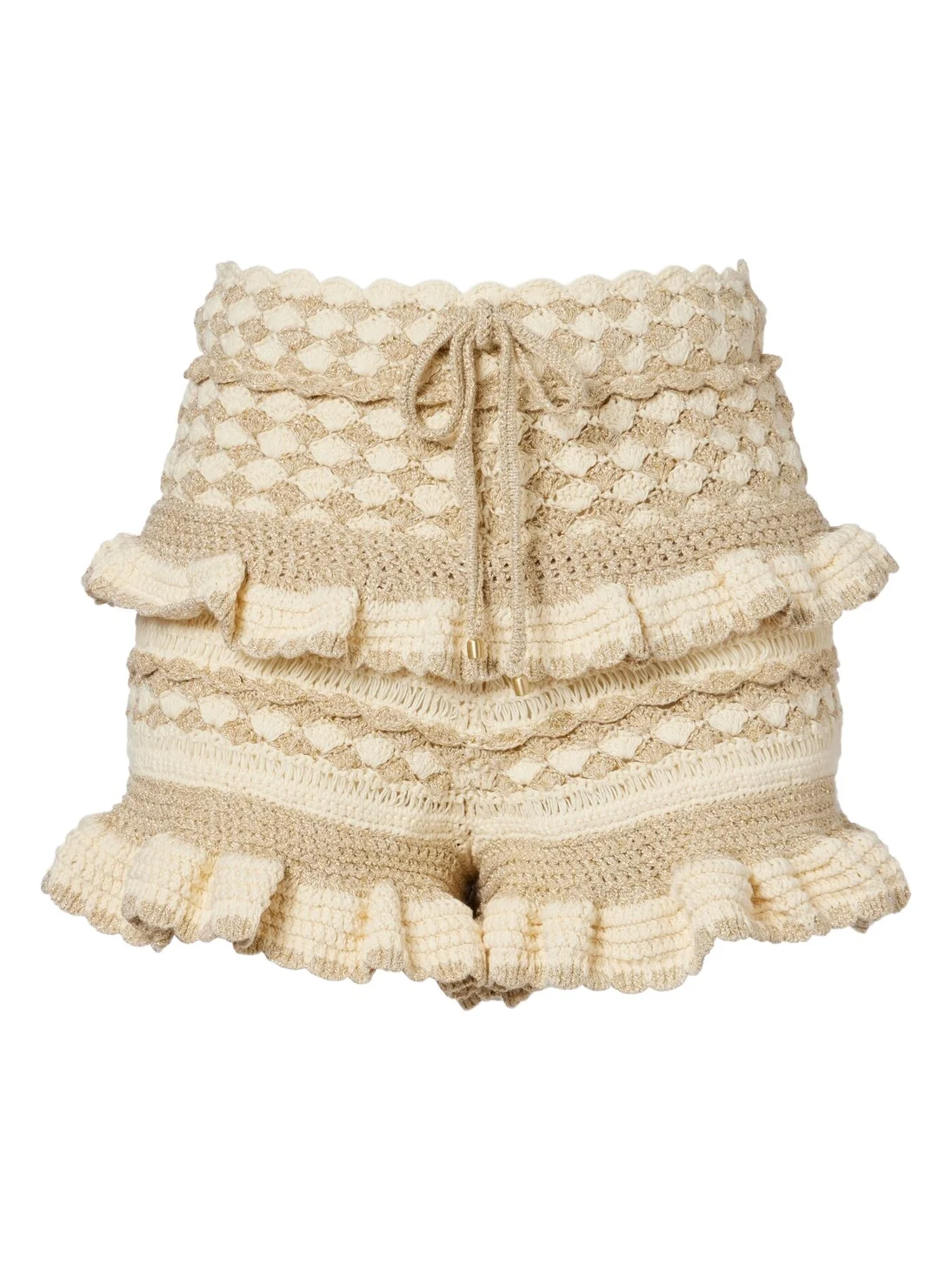 Zimmermann Wanderlust crochet tiered shorts