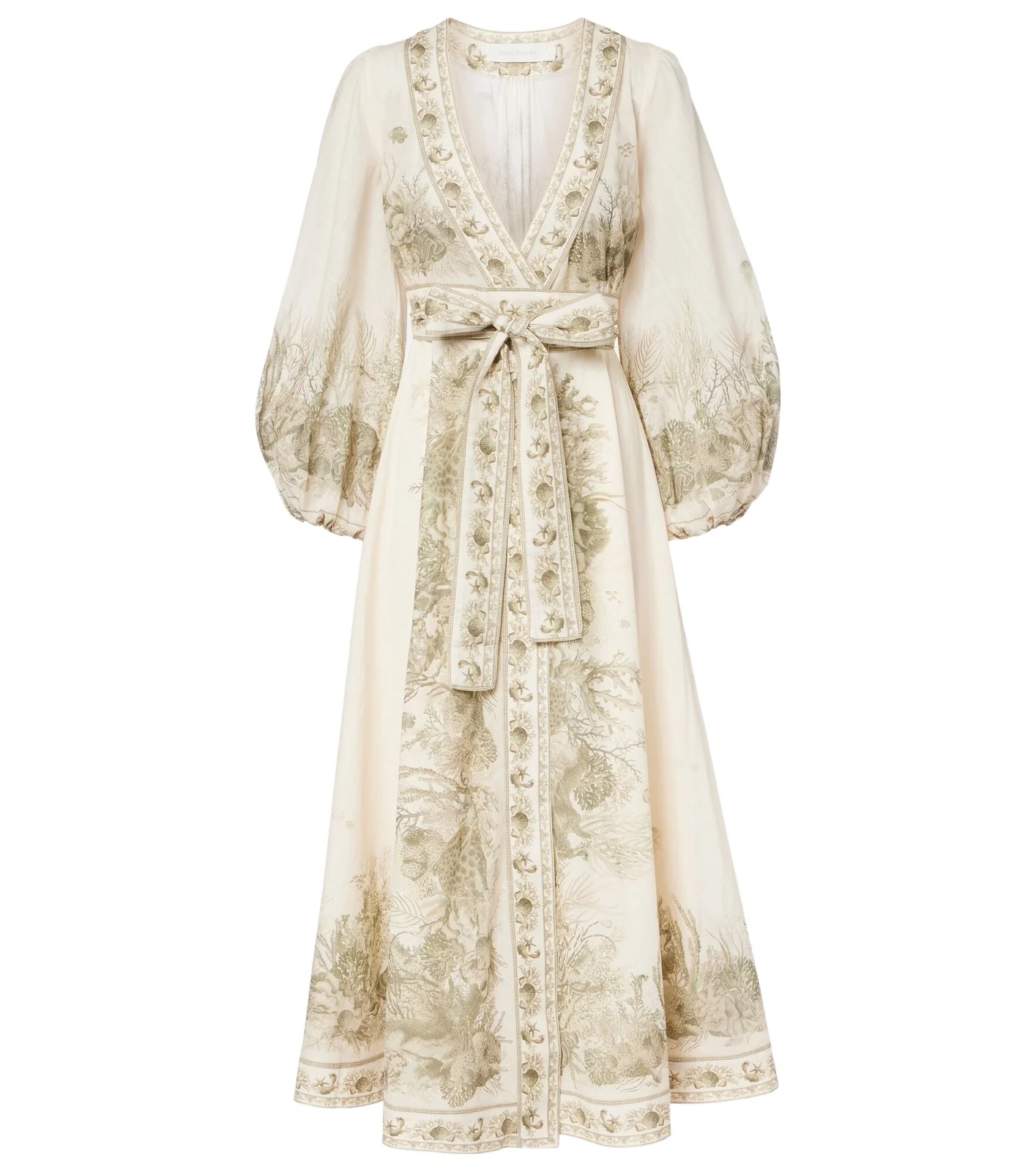 Zimmermann Wanderlust printed cotton wrap dress