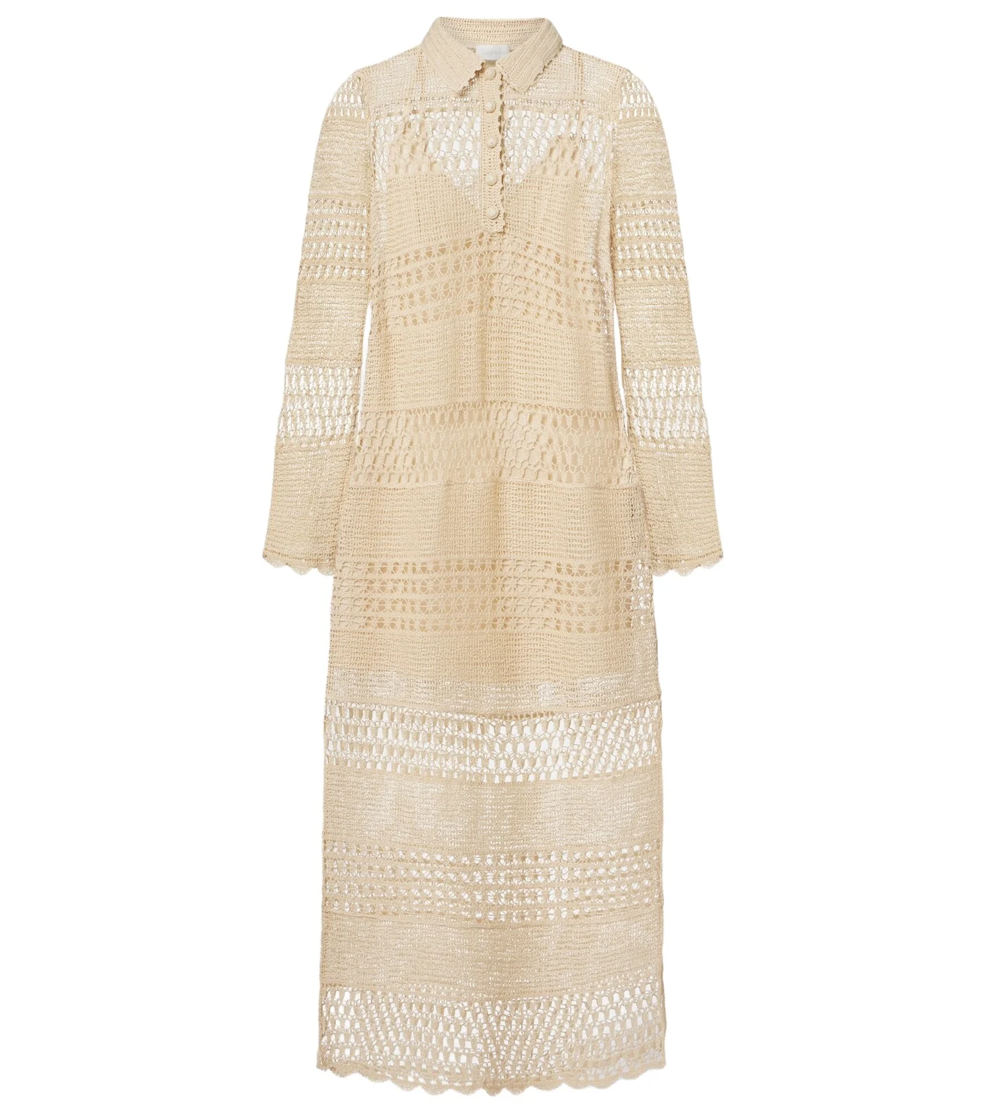 Zimmermann Wanderlust crochet cotton-blend midi dress