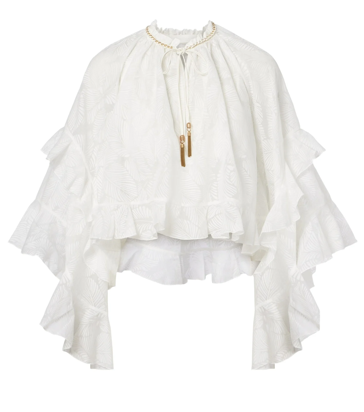 Daylight ruffled cotton-blend blouse Daylight ruffled cotton-blend blouse