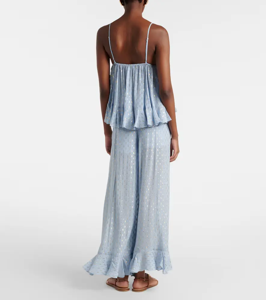 Zimmermann Daylight semi-sheer chiffon wide-leg pants | Thumbnail 2 Zimmermann Daylight semi-sheer chiffon wide-leg pants | Thumbnail 2