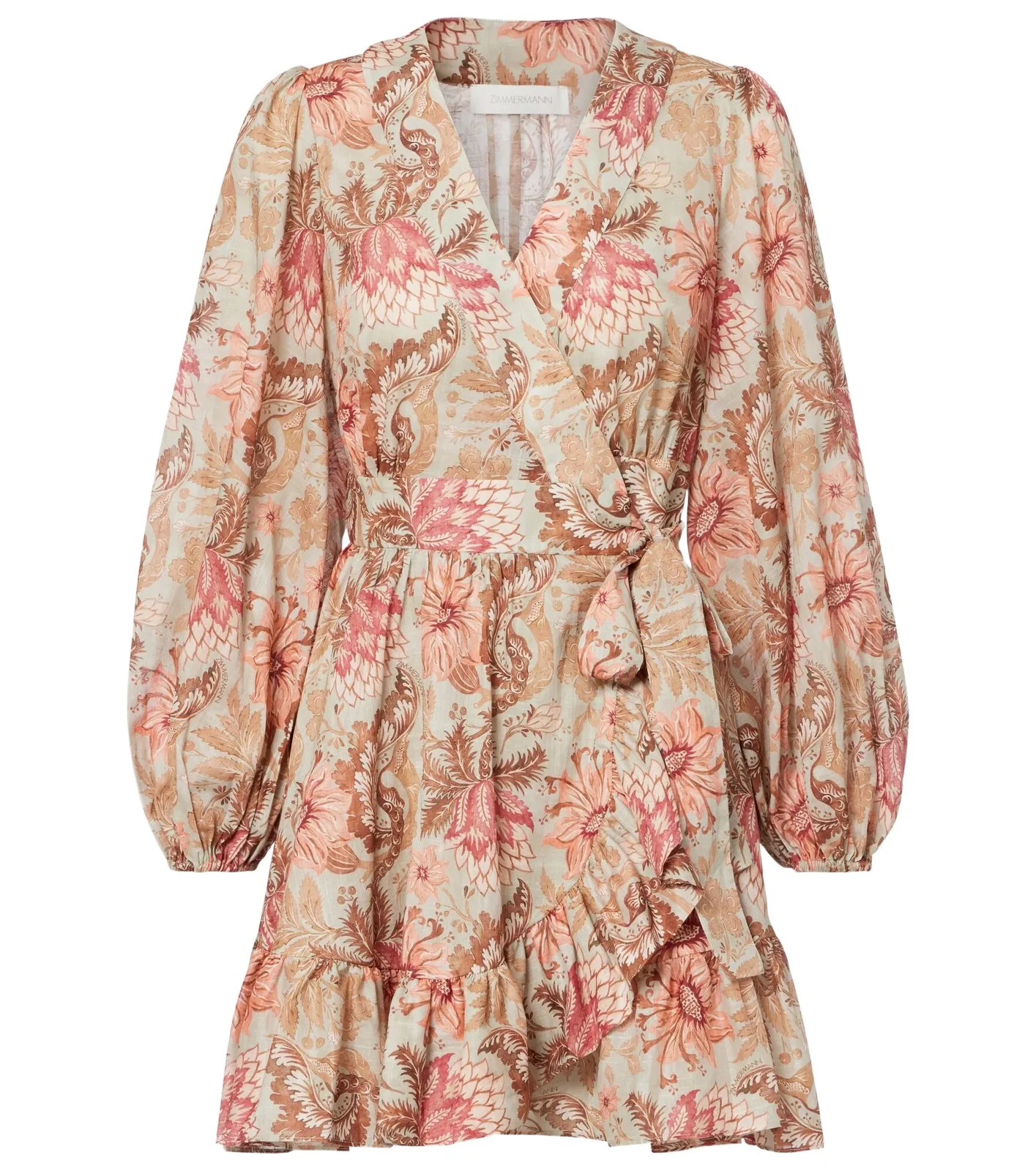 Zimmermann Daylight floral cotton wrap dress