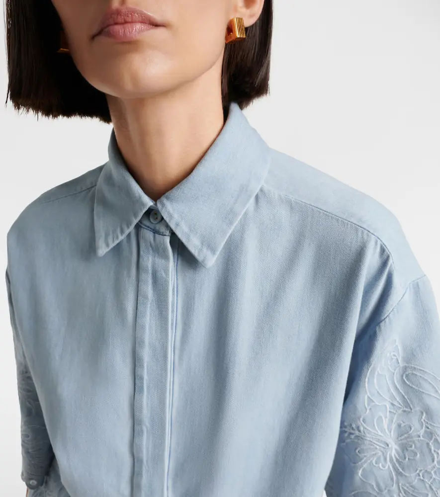 Zimmermann Daylight broderie anglaise denim shirt | Thumbnail 3 Zimmermann Daylight broderie anglaise denim shirt | Thumbnail 3