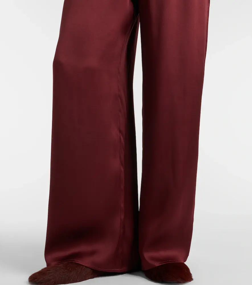 Asceno Austin silk satin wide-leg pants | Thumbnail 5