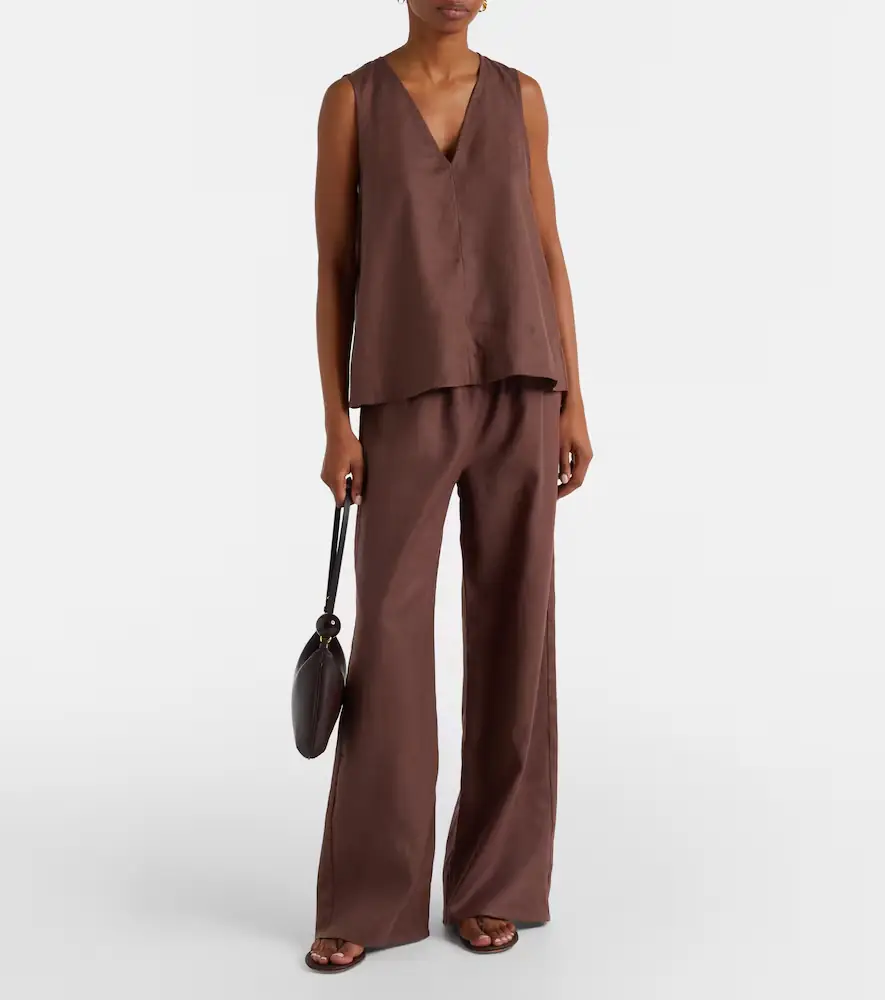 ASCENO Austin linen wide-leg pants | Thumbnail 5