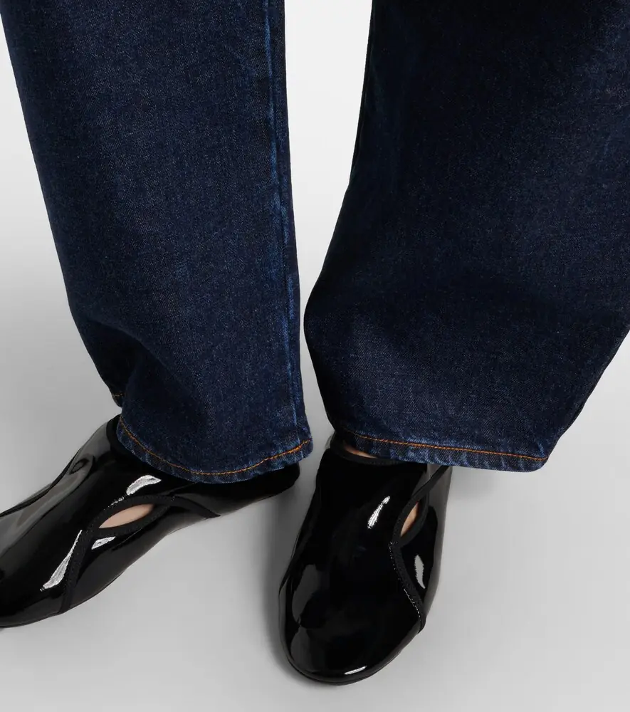 Alaïa Alaïa Criss Cross leather-trimmed ballet flats | Thumbnail 6 Alaïa Alaïa Criss Cross leather-trimmed ballet flats | Thumbnail 6