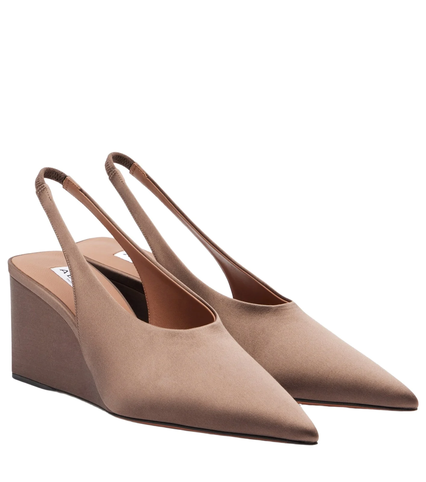 Cube 75 satin slingback wedges Cube 75 satin slingback wedges