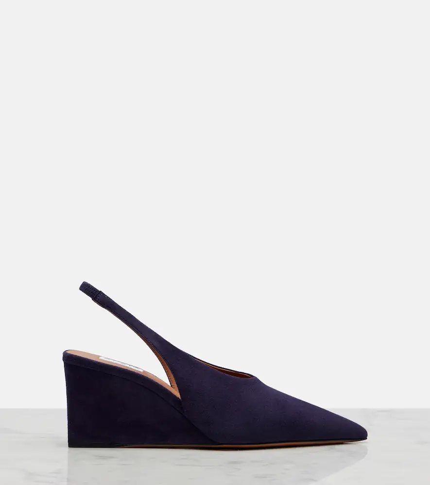Alaïa Alaïa Cube suede wedge slingback pumps | Thumbnail 2 Alaïa Alaïa Cube suede wedge slingback pumps | Thumbnail 2