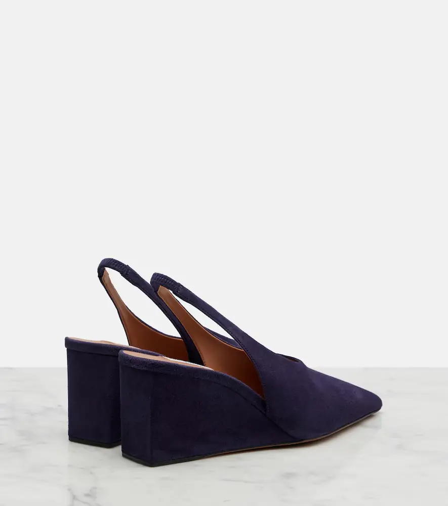 Alaïa Alaïa Cube suede wedge slingback pumps | Thumbnail 4 Alaïa Alaïa Cube suede wedge slingback pumps | Thumbnail 4