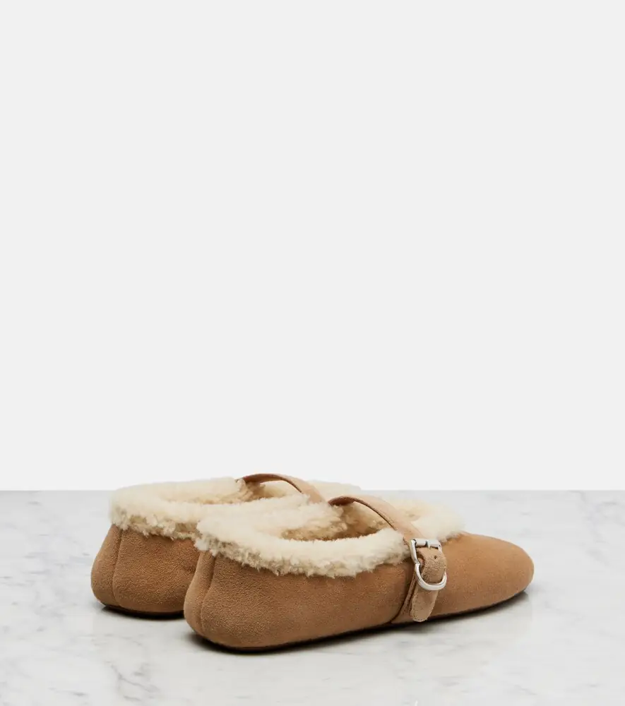 Alaïa Alaïa Shearling-lined suede ballet flats | Thumbnail 4 Alaïa Alaïa Shearling-lined suede ballet flats | Thumbnail 4