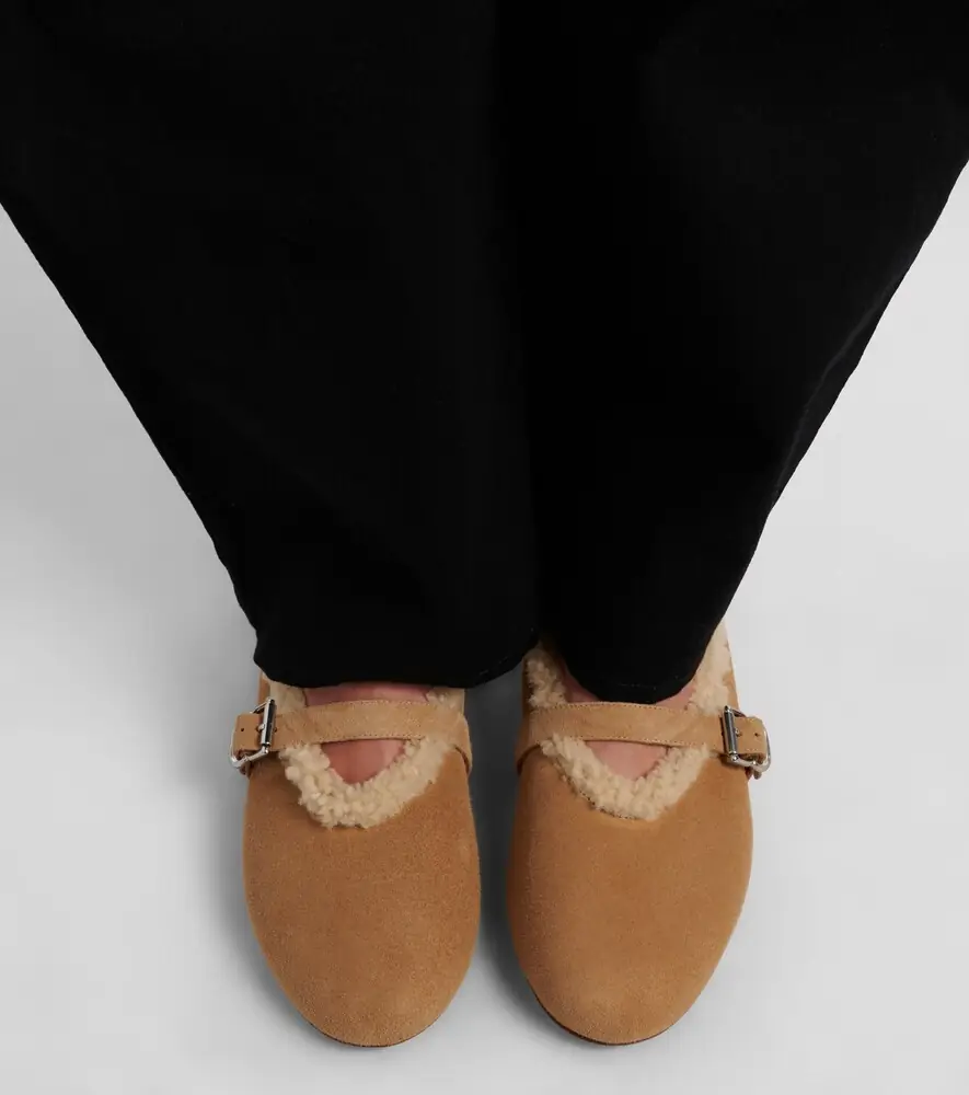 Alaïa Alaïa Shearling-lined suede ballet flats | Thumbnail 5 Alaïa Alaïa Shearling-lined suede ballet flats | Thumbnail 5