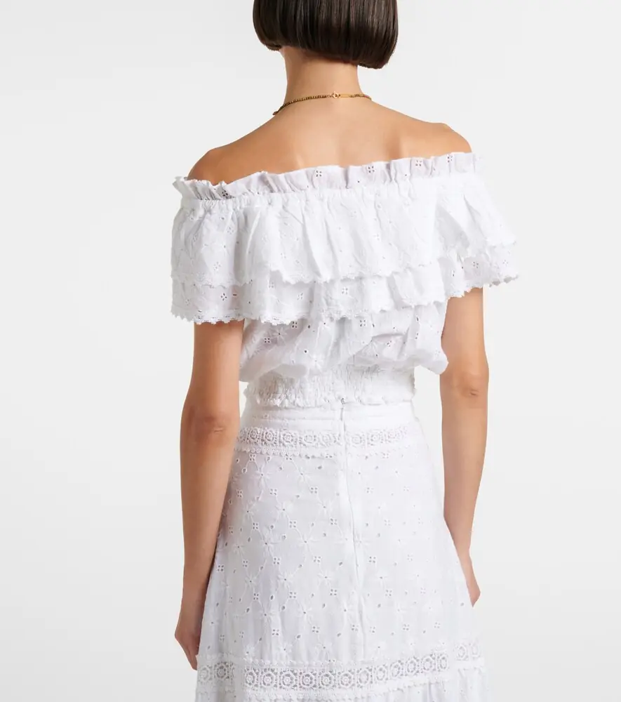 Melissa Odabash Ruth broderie anglaise cotton crop top | Thumbnail 3