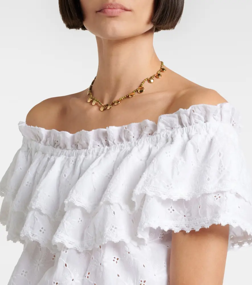 Melissa Odabash Ruth broderie anglaise cotton crop top | Thumbnail 4
