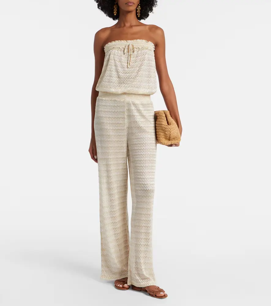 Melissa Odabash Semi-sheer lamé jumpsuit | Thumbnail 4