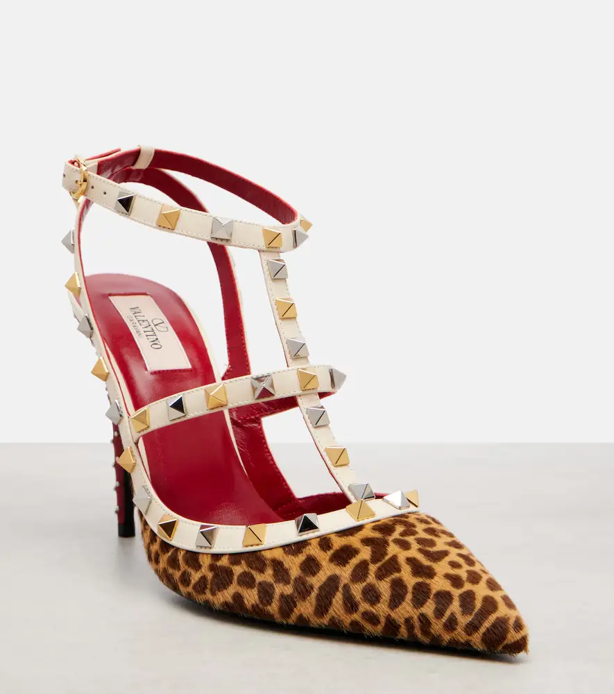 Valentino Garavani Rockstud 100 leopard-print calf hair pumps | Thumbnail 3 Valentino Garavani Rockstud 100 leopard-print calf hair pumps | Thumbnail 3