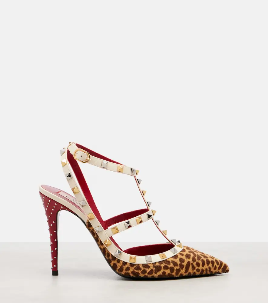 Valentino Garavani Rockstud 100 leopard-print calf hair pumps | Thumbnail 4 Valentino Garavani Rockstud 100 leopard-print calf hair pumps | Thumbnail 4