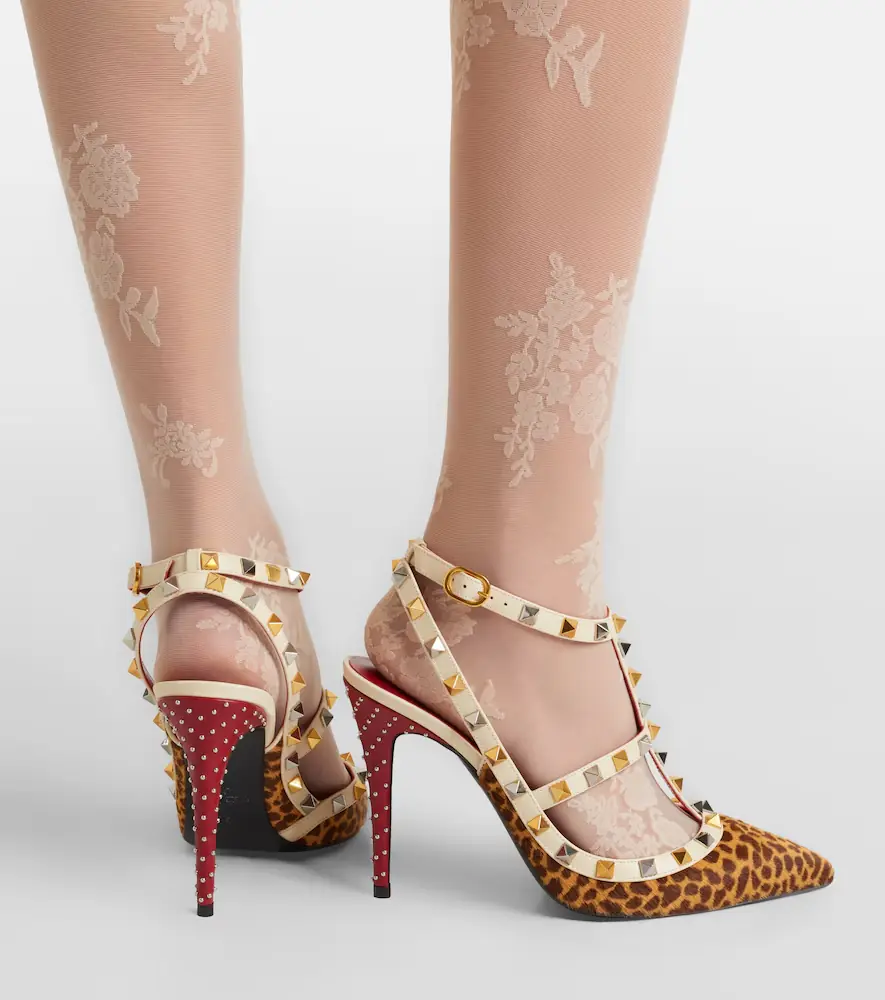 Valentino Garavani Rockstud 100 leopard-print calf hair pumps | Thumbnail 6 Valentino Garavani Rockstud 100 leopard-print calf hair pumps | Thumbnail 6