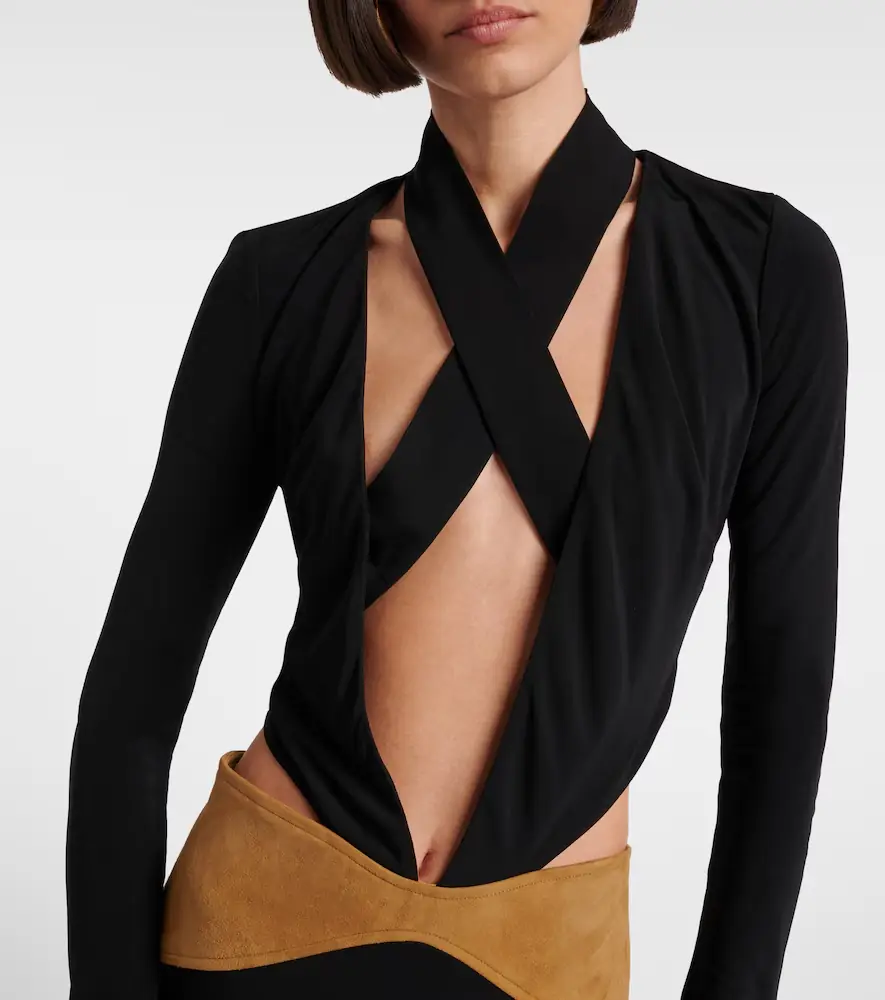 Christopher Esber Contour cutout suede-trimmed jersey gown | Thumbnail 6 Christopher Esber Contour cutout suede-trimmed jersey gown | Thumbnail 6