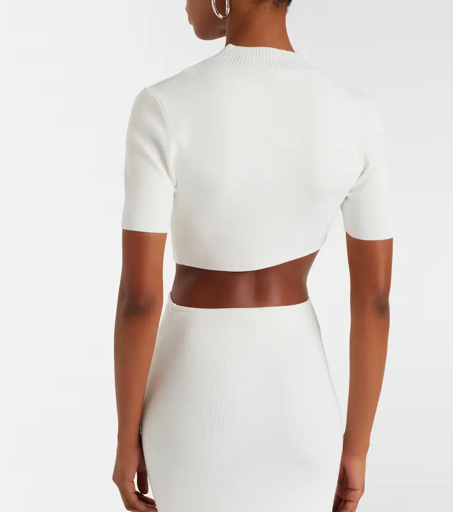Christopher Esber Maparadita asymmetric jersey crop top | Thumbnail 5