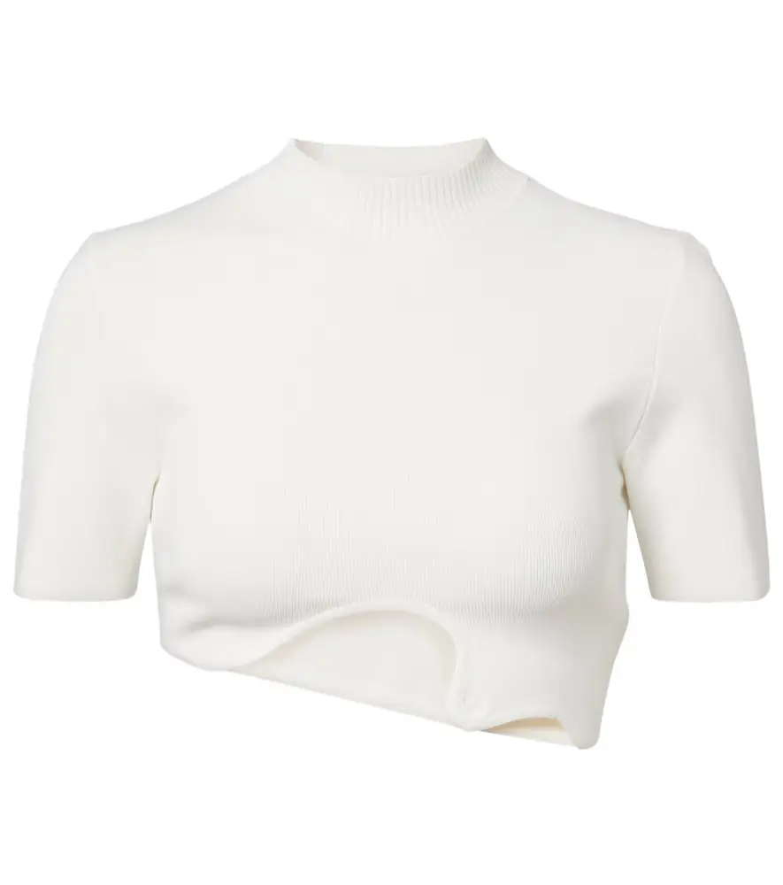 Christopher Esber Maparadita asymmetric jersey crop top | Image 1 Christopher Esber Maparadita asymmetric jersey crop top | Image 1