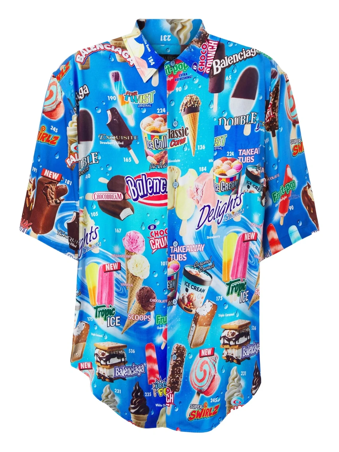 Printed satin shirt