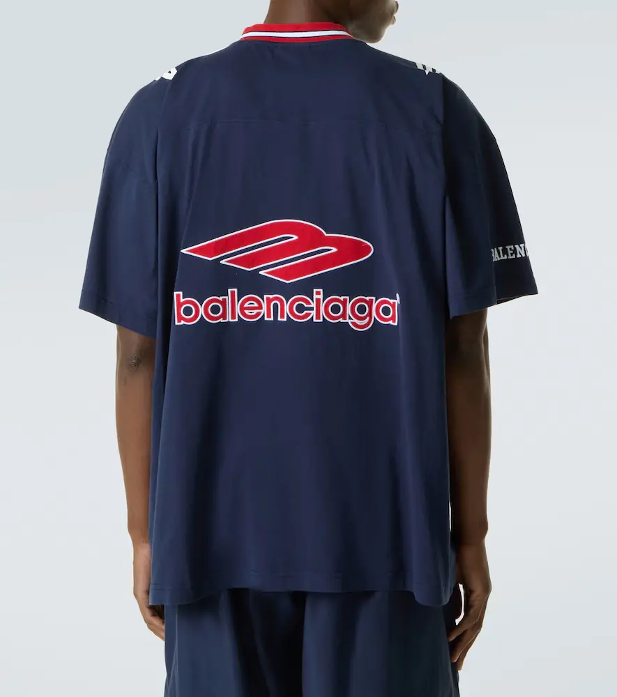Balenciaga Logo oversized cotton jersey T-shirt | Thumbnail 3