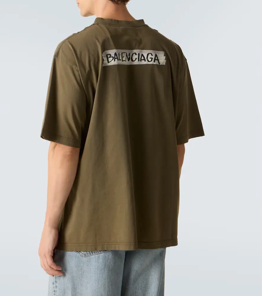 Balenciaga Logo cotton jersey T-shirt | Thumbnail 2