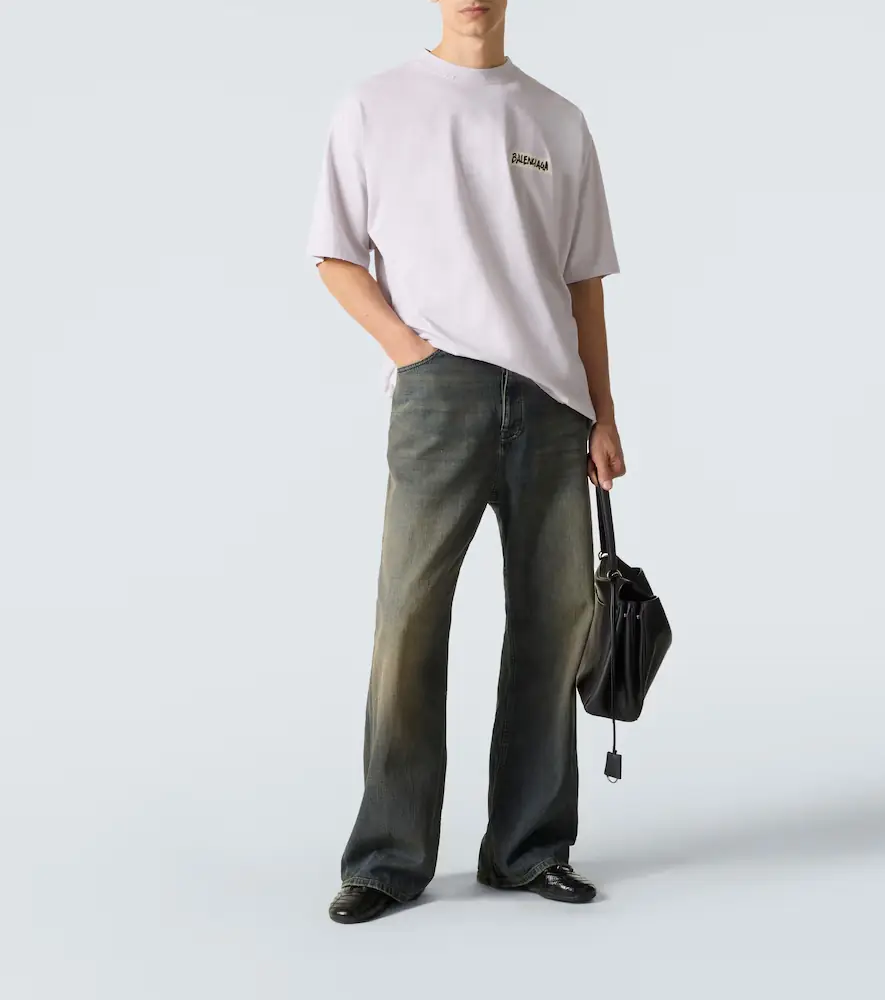 Balenciaga Logo cotton jersey T-shirt | Thumbnail 4