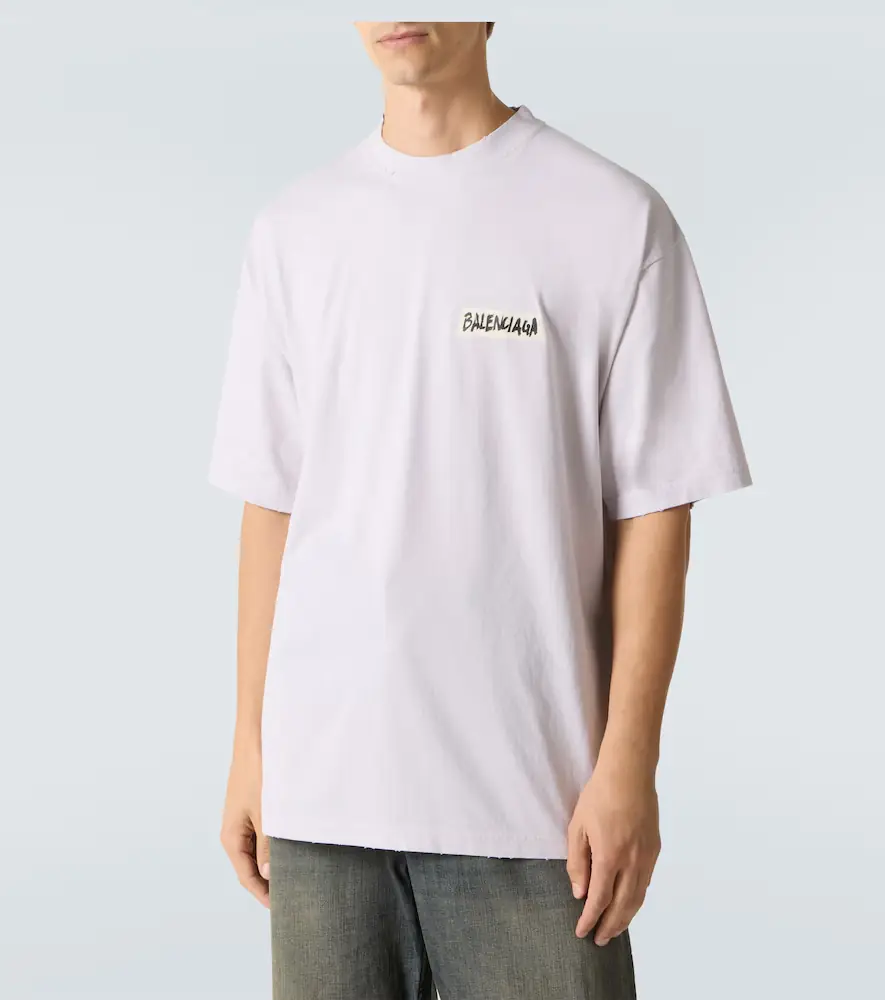 Balenciaga Logo cotton jersey T-shirt | Thumbnail 5
