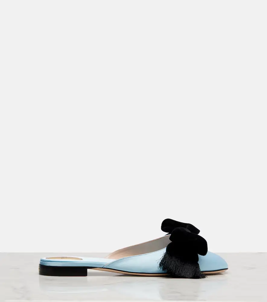 Valentino Garavani Reinette bow-detail satin mules | Thumbnail 2 Valentino Garavani Reinette bow-detail satin mules | Thumbnail 2