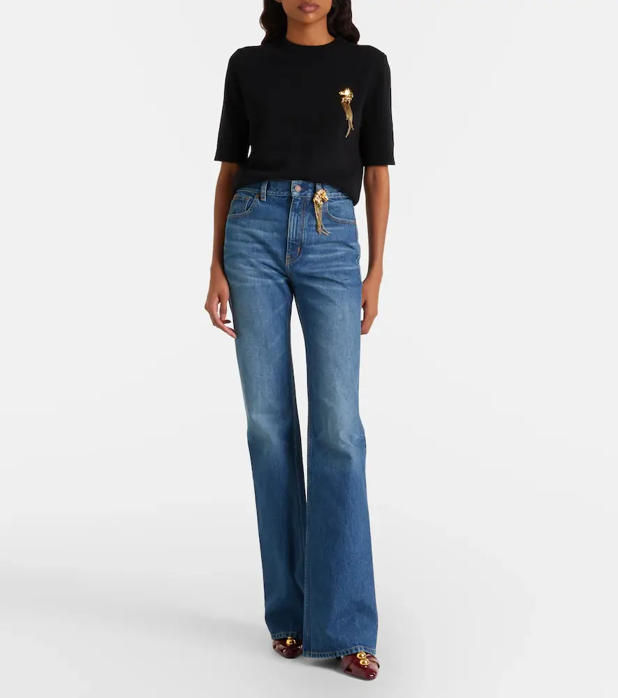 Chloé Chloé Embellished wool and cashmere sweater | Thumbnail 4