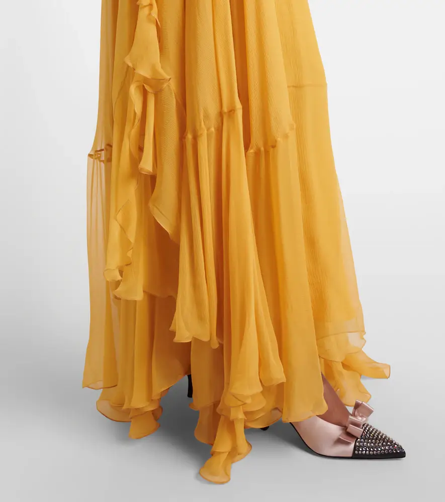 Chloe Chloé Ruffled silk muslin gown | Thumbnail 3