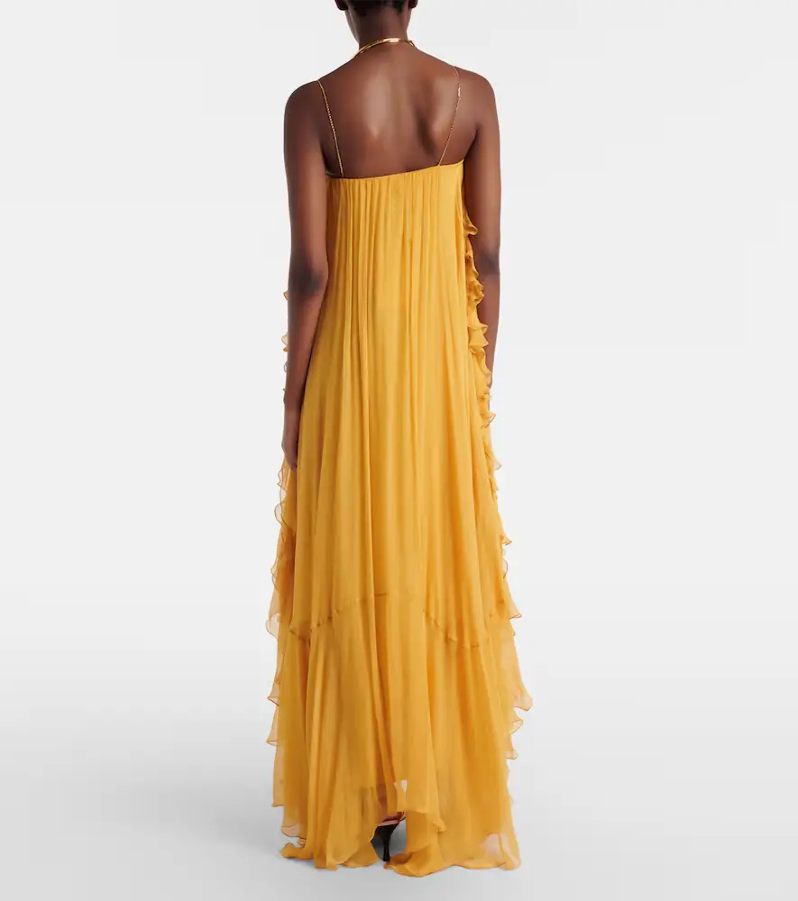 Chloe Chloé Ruffled silk muslin gown | Thumbnail 4