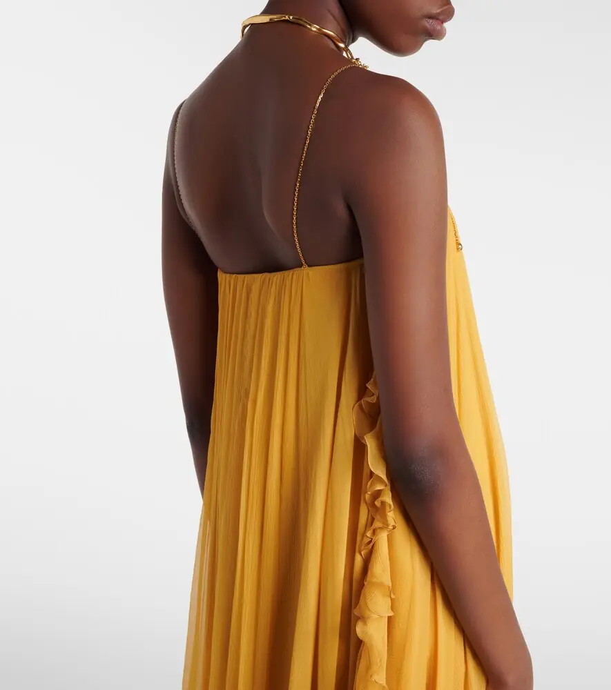 Chloe Chloé Ruffled silk muslin gown | Thumbnail 5