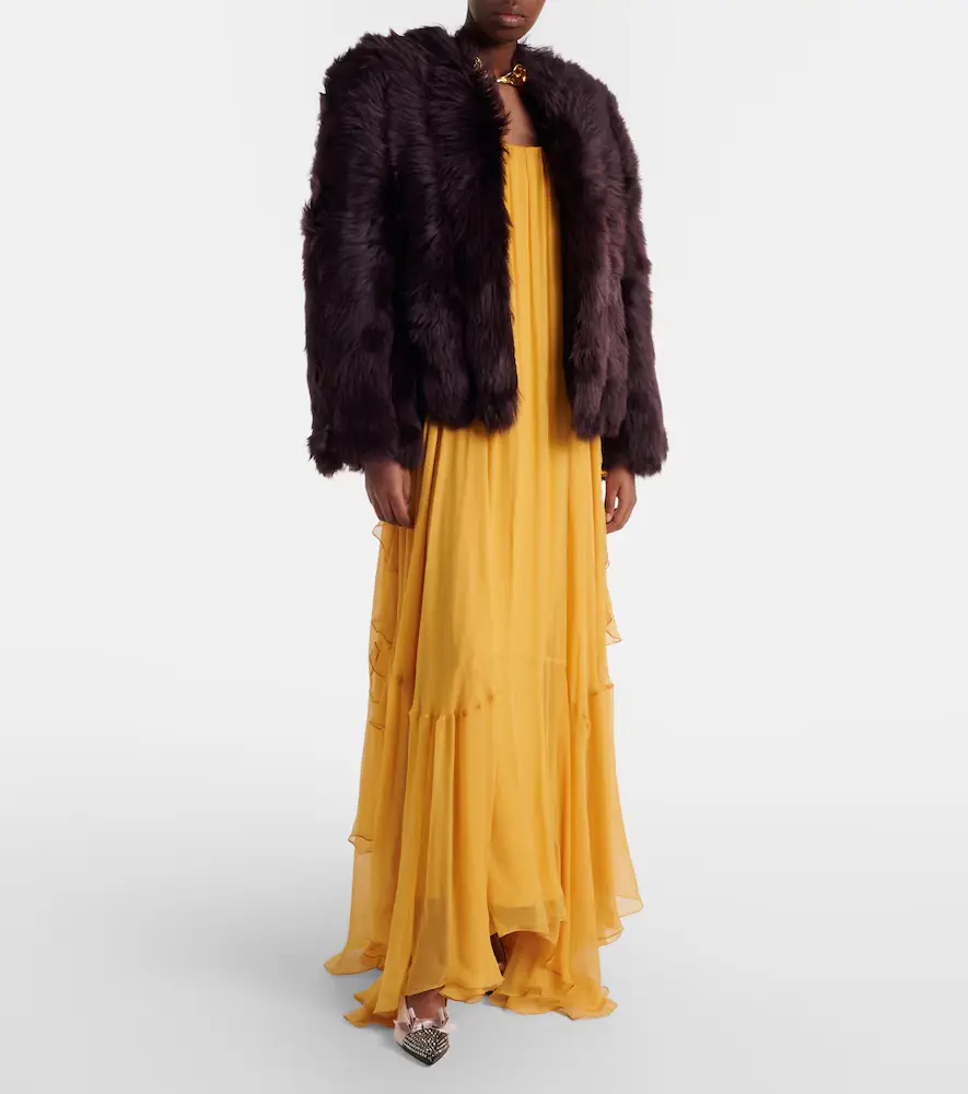 Chloe Chloé Ruffled silk muslin gown | Thumbnail 6